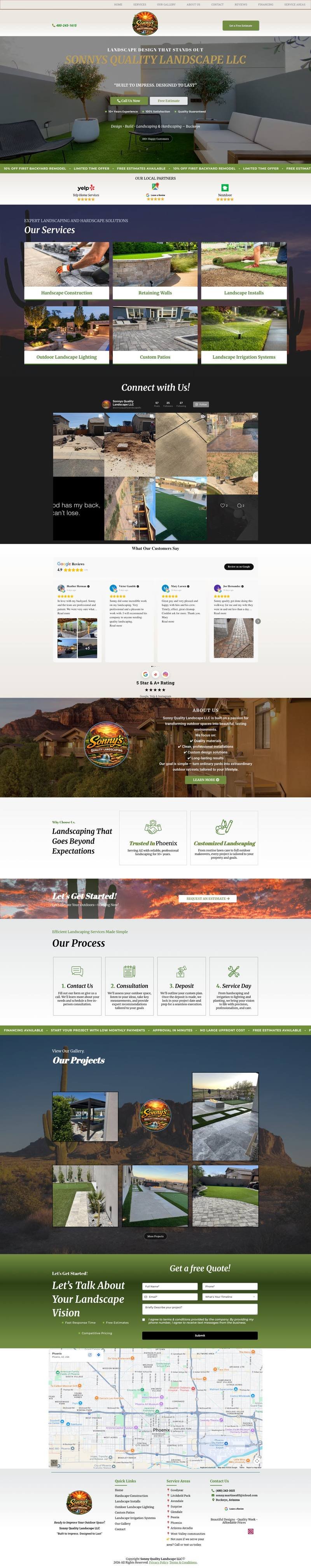 Sonny's Quality Landscape website